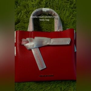 Red Satchel Crossbody Bag